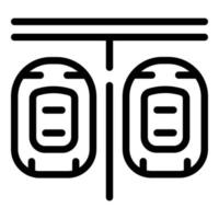 Parking lot icon, outline style vector