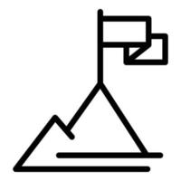 Mission peak icon, outline style vector