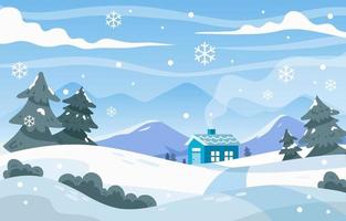 Winter Scenery Background vector