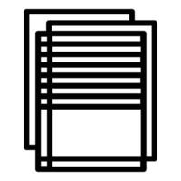 Database sheet icon, outline style vector