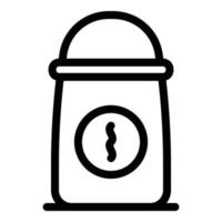 Coffee thermos icon, outline style vector