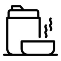 Tourist thermo flask icon, outline style vector