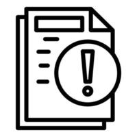 Warning instructions icon, outline style vector