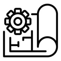 Technical instructions icon, outline style vector