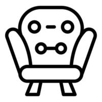 Lounge rest icon, outline style vector