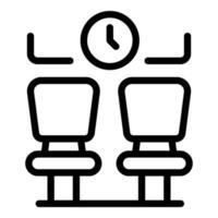 Waiting area icon, outline style vector