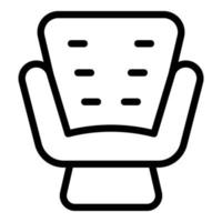 Living room chair icon, outline style vector