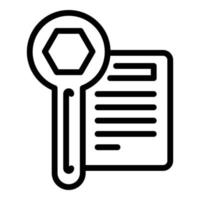 Technical guide icon, outline style vector