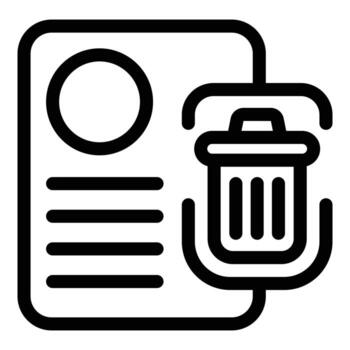 eliminar icono de usuario, estilo de contorno vector