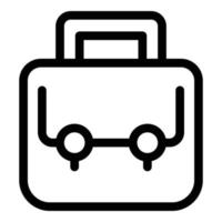 User suitcase icon, outline style vector