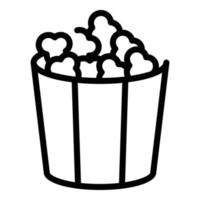 Popcorn pack icon, outline style vector