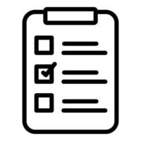 Mission clipboard icon, outline style vector