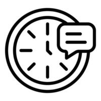 Online work time icon, outline style vector