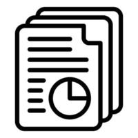 Manager papers icon, outline style vector