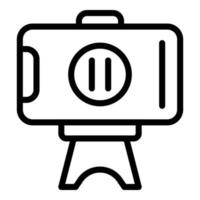 Smartphone stand icon, outline style vector