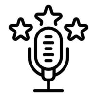 Reputation value icon, outline style vector