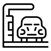 Parking zone icon, outline style vector