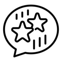 Friend rated chat icon, outline style vector