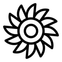 Cute flower icon, outline style vector