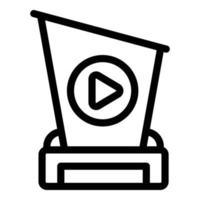 Ranking video cup icon, outline style vector