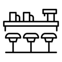 Cafe counter icon, outline style vector