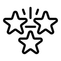 icono de estrellas del emblema de la victoria, estilo de esquema vector