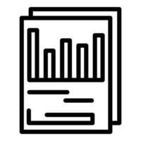 Technical report icon, outline style vector
