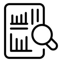 Report sheet icon, outline style vector