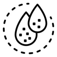 Covid water drops icon, outline style vector