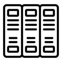 Folders business report icon, outline style vector