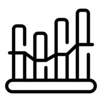 Info business chart icon, outline style vector