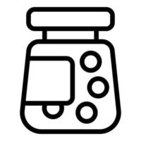 Antibiotic bottle icon, outline style vector