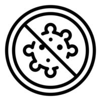 Stop virus icon, outline style vector