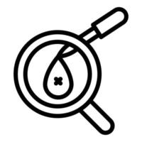 Covid test lab dropper icon, outline style vector