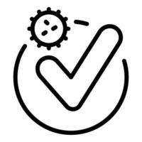 Positive covid test icon, outline style vector