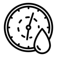 Covid test time period icon, outline style vector