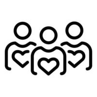 Charity icon, outline style vector