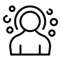 Immune system icon, outline style vector