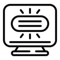 Donation campaign icon, outline style vector