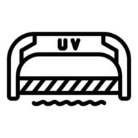 Uv dryer lamp icon, outline style vector