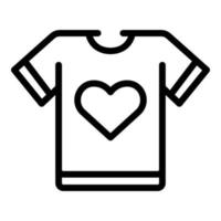 Shirt charity icon, outline style vector