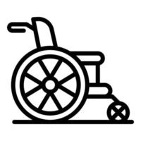 Wheelchair icon, outline style vector