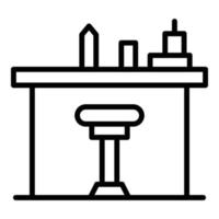 Bartender counter icon, outline style vector