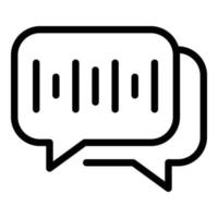 Company work chat icon, outline style vector