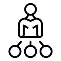 Public manager icon, outline style vector