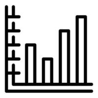 Business chart icon, outline style vector