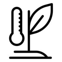 Temperature bio plant icon, outline style vector