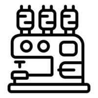 Sewing machine icon, outline style vector