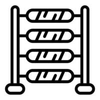 Loom machine icon, outline style vector