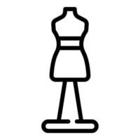 icono de maniquí de costura, estilo de esquema vector